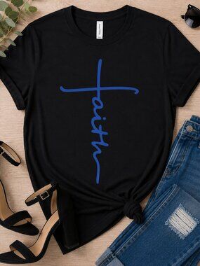 💙 Faith Cross Graphic Tee 💙